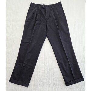 Savane Pleated Pants Men's 36x29 Dark Ink No Iron Comfort Waistband Pleated NWT